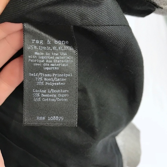 RAG & BONE Alpine Wool Blend Zip Pockets Blazer 6 - Picture 6 of 7